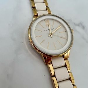 White & Gold Anne Klein Watch